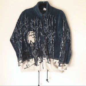 Vintage Sherpa/fleece wolf jacket